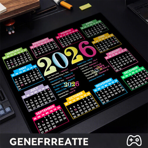 Water Resistant Easy Clean Mouse Pad Displaying 2026-F378 2