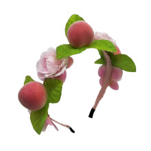 Cultural Flower Hair Accessory Headbands Comfortable Wear-peach