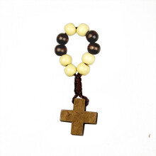 Handmade Natural Wood Prayer Beads Chain With-Color