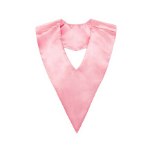 Single Color Academic Graduation Stole With V Shape Design-pink