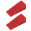 2Pcs Antislip Heavy Duty Rubber Door Stoppers-Red 1