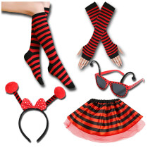 5Pcs Bees Antenna Headband Tutus Skirt Bees Glasses Set-SS9