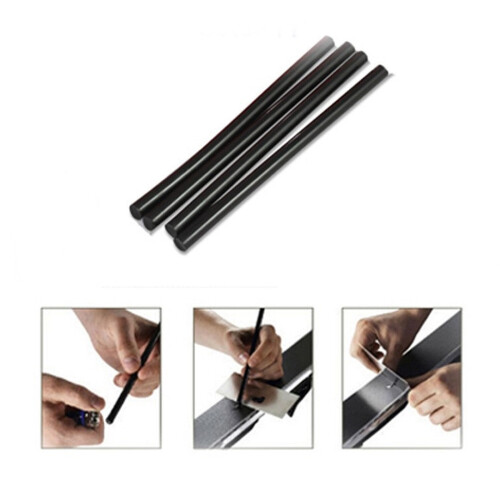 Professional Ski Base Repair Wax Stick 6mm Diameter-4pcs Black 1