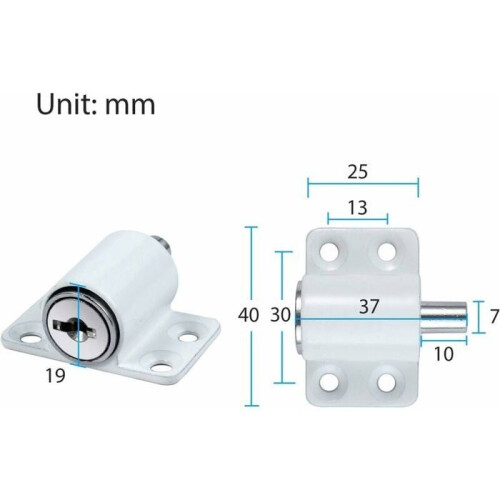 4pcs Sliding Door Window Locks with Child Safety Key White YYV 2
