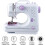 JASENX 12 Stitch Electric Mini Sewing Machine - Automatic Sewing with Light and Hidden Drawer 2