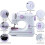 JASENX 12 Stitch Electric Mini Sewing Machine - Automatic Sewing with Light and Hidden Drawer 3
