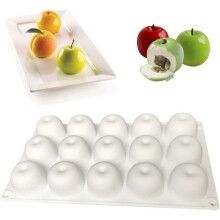 3D Apple Shaped Silicone Cake Molds 3D Apple Shaped Silicone Mold for Soap, Jelly, Pudding