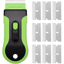 x Oven Cleaning Scraper with 10 Replacement Parts, Non-Scratch Scraper, Ceramic Hob Cleaning Tool