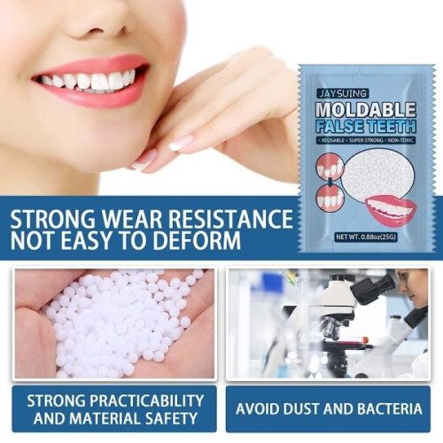 Temporary Missing Tooth Repair Kit, 25g, False Teeth, Strong Glue, Denture Adhesive 2