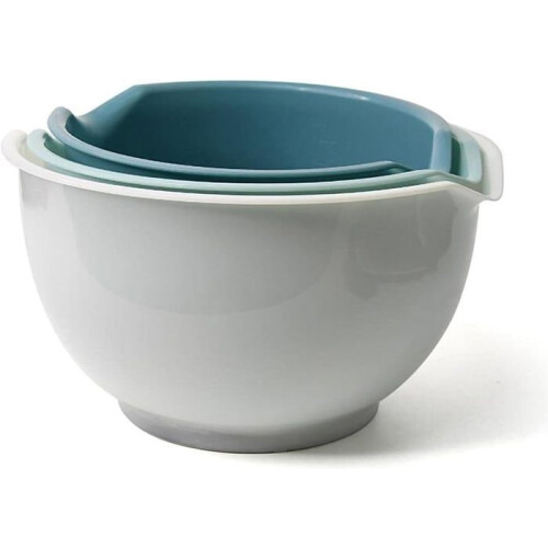Set of 3 mixing bowls - Not specified - Plastic - Non-slip - Stackable - Multi-purpose
