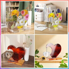 Epoxy Resin Mold, 2 Pcs Epoxy Resin Molds, Silicone Photo Frame Mold for Resin, Heart Shape Silicone Frame Mold