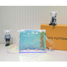 LV Iridescent Toiletry Pouch Silver 25×20×5cm