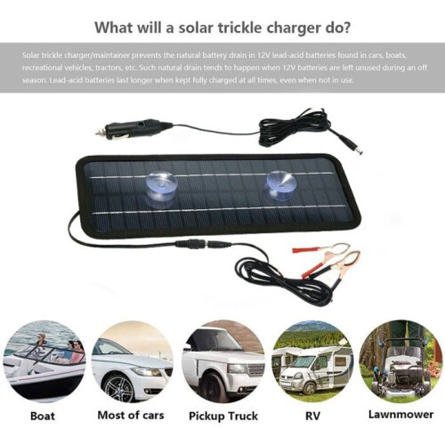 Solar Panel, 18V 20W Portable Solar Panel Powered by Backup Battery for Car Boat Outdoor 2