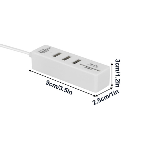 Concentrador USB 2.0 de 5 puertos con lector de tarjetas 2