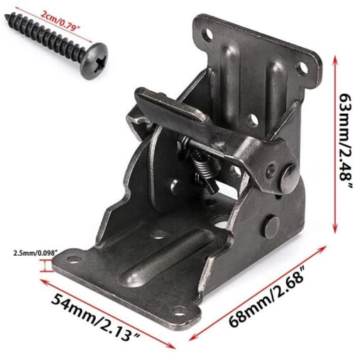 Self-locking folding hinge - BRAND - Model - Steel - 4 Pcs - 226 kg capacity 1