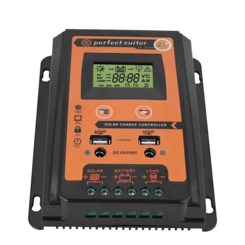 12V/24V 30A MPPT Solar Charge Controller Solar Panel Battery Regulator Dual USB LCD Display -TAM 1
