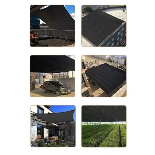 Shade Sail - Handmade - Rectangular - 2M x 3M - Black - UV Protection 1