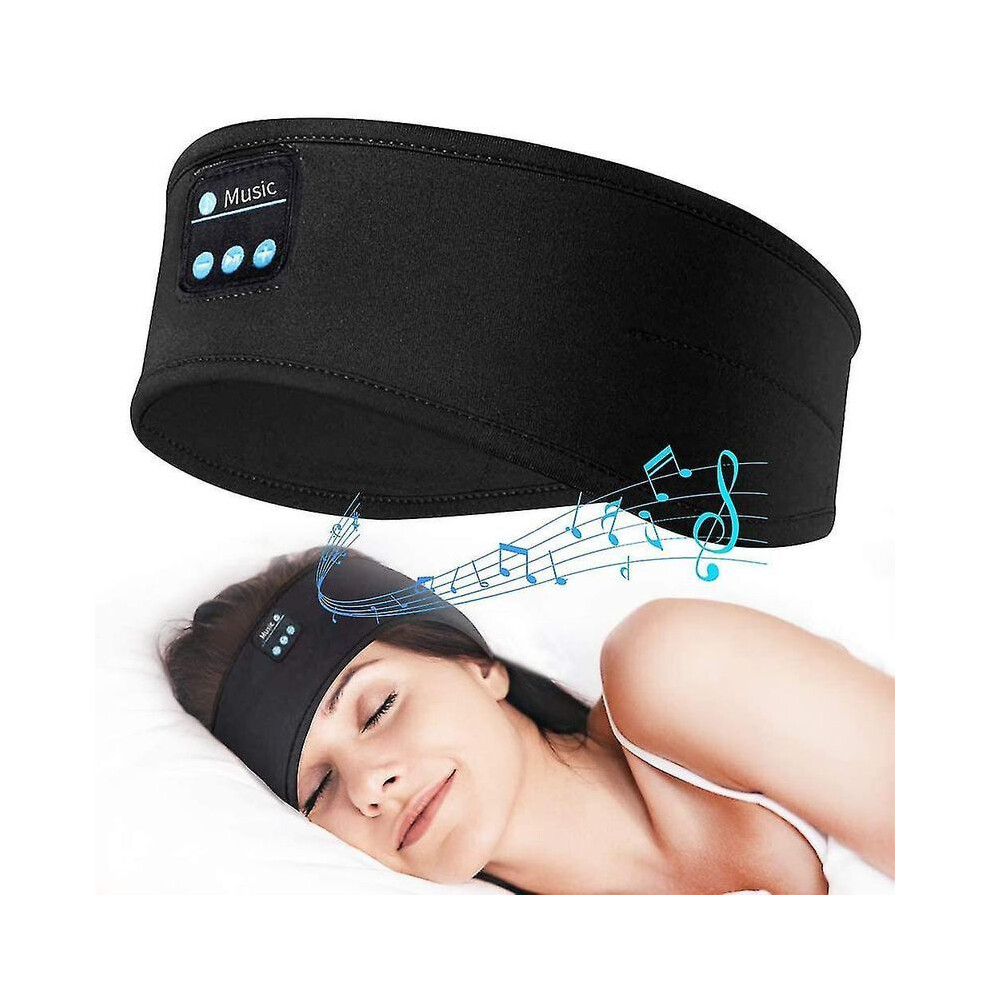 Black Sleep Headphones Bluetooth Headband, Perfect For Sports Vjk