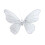 Silver Artificial Feather Butterfly Ornament 10 Inch 2