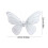 Silver Artificial Feather Butterfly Ornament 10 Inch 3