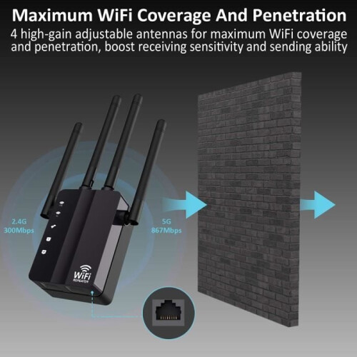 Wifi Repeater - MOONMINI - MOONMINI - 1200 Mbps - Dual Band - 4 Antennas 2