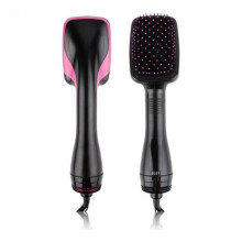 Sèche-cheveux 3 en 1, brosse à air chaud volumisante, lisseur, fer à boucler et peigne – UAJ AU Rose