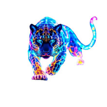 Multipurpose Decorative Vibrant Leopard Pattern Sticker Decal