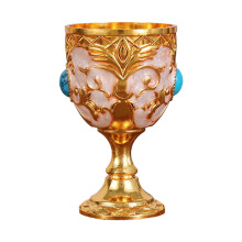 Metal Butterfly Embossed Shot Glass Wine Drinking Cup-White