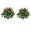 Holiday Planter with Lights Frosted Urn Decor 1 pc 2
