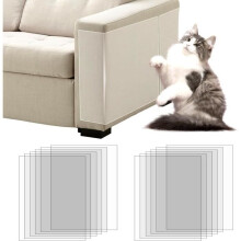 12Pcs Cat Scratch Protector, 30.5*43cm Cat Scratch Protector Furniture Protector, Transparent Self-adhesive Sticker