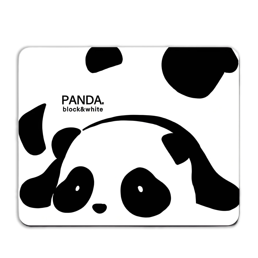 Panda Mouse Pad Â Hd Printed, Anti-Slip, 25 X 20 Cm Black/White 9104899499639