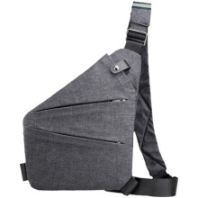 Travel bag - Anti-theft - Multi-pockets - Grey - Shoulder strap - Unisex