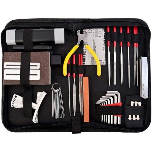 Repair Tool Set, 57 Pieces Guitar Tool Kit with Carry Bag