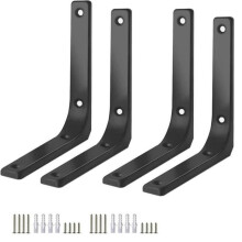 Shelf Support - Unspecified - 4 PCS - Metal - Black - 150mm x 125mm