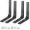 Shelf Support - Unspecified - 4 PCS - Metal - Black - 150mm x 125mm 1