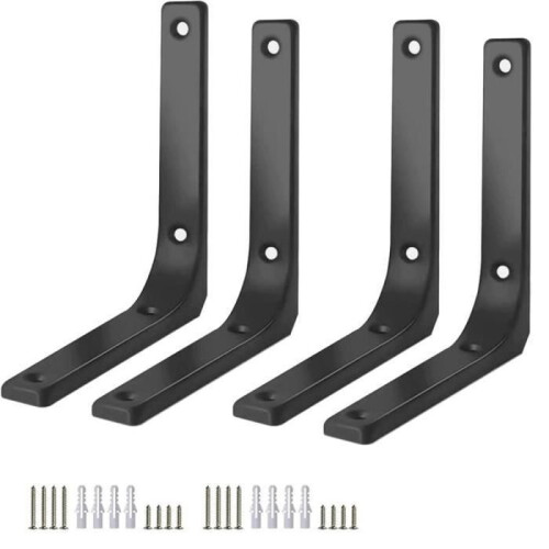 Shelf Support - Unspecified - 4 PCS - Metal - Black - 150mm x 125mm