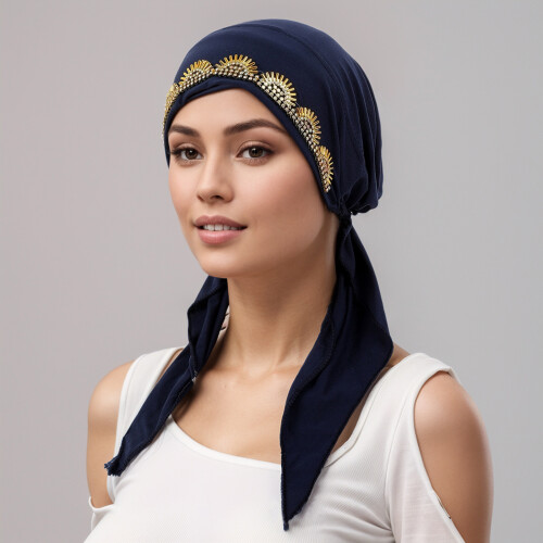 Practical Polyester Headscarf Sunflower-dark brown os 2