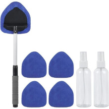 Car Windshield Cleaner, Cleaning Brush, Car Wash Brush 180 Rotation Extendable Handle with 5 Pads