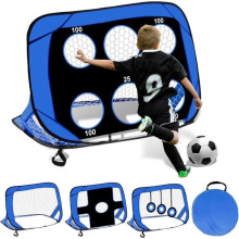 Kids Outdoor Soccer Goal with Carry Bag, 4 in 1 Pop Up Foldable Portable Soccer Goal Kids Outdoor Soccer Goal