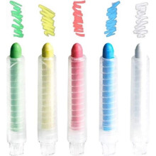 ZGEER 5 Pcs Colorful Chalk Pens Dustless Washable Chalk Pens for Kids