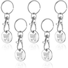 Pieces Shopping Cart Token, Shopping Cart Token Keychain, Metal Shopping Cart Keychain, Shopping Cart Heart, Birthday Gift