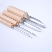 Pottery Punch - Unspecified - 4 Pcs - Wooden Handle - Sharp Metal - Comfortable to Use