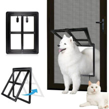 Pet Door - Unspecified - Large - Black - 12" x 16" - Indoor