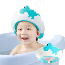 Children's Bath Visor, Baby Bath Cap, Shower Hat for Children from 0 to 9 Years Old, Adjustable Visor Caps, Blue