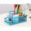 Desk Organizer Blue Metal Mesh Desktop Multifunction Box Storage Case Pens Home Child Student 1