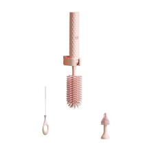 Baby Bottle Brush, Mamild Electric Baby Bottle Cleaner with 2 Heads and Straw Brush, Leakproof Cordless Water Bottle Pink