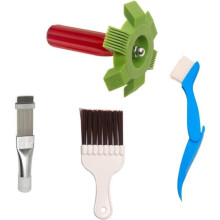 4 Pieces Air Conditioner Comb, Air Conditioner Condenser Fin Comb, Fin Comb, Condenser Cleaning Brush