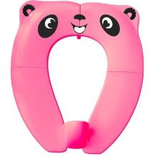 Baby Toilet Training Seat Foldable Child Toilet Training Seat Travel Folding Travel Potty Seat for Kids Baby, Pink