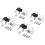 4pcs Sliding Door Window Locks with Child Safety Key White YYV 1