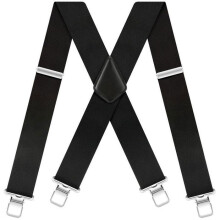 MTEVOTX Men's Suspenders Wide Adjustable Elastic Extra Strong 4 Clips X-Shaped, Men Shirt Suspenders Wide 5CM Mens Braces